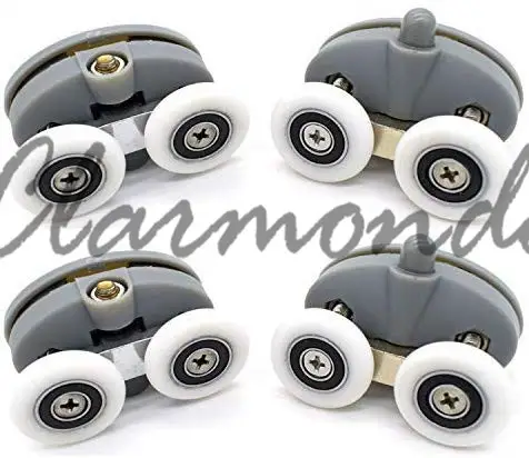 더블 샤워 도어 하단 롤러, 러너, 휠 거리 30mm, 25mm, 23mm, 4 개 Best5