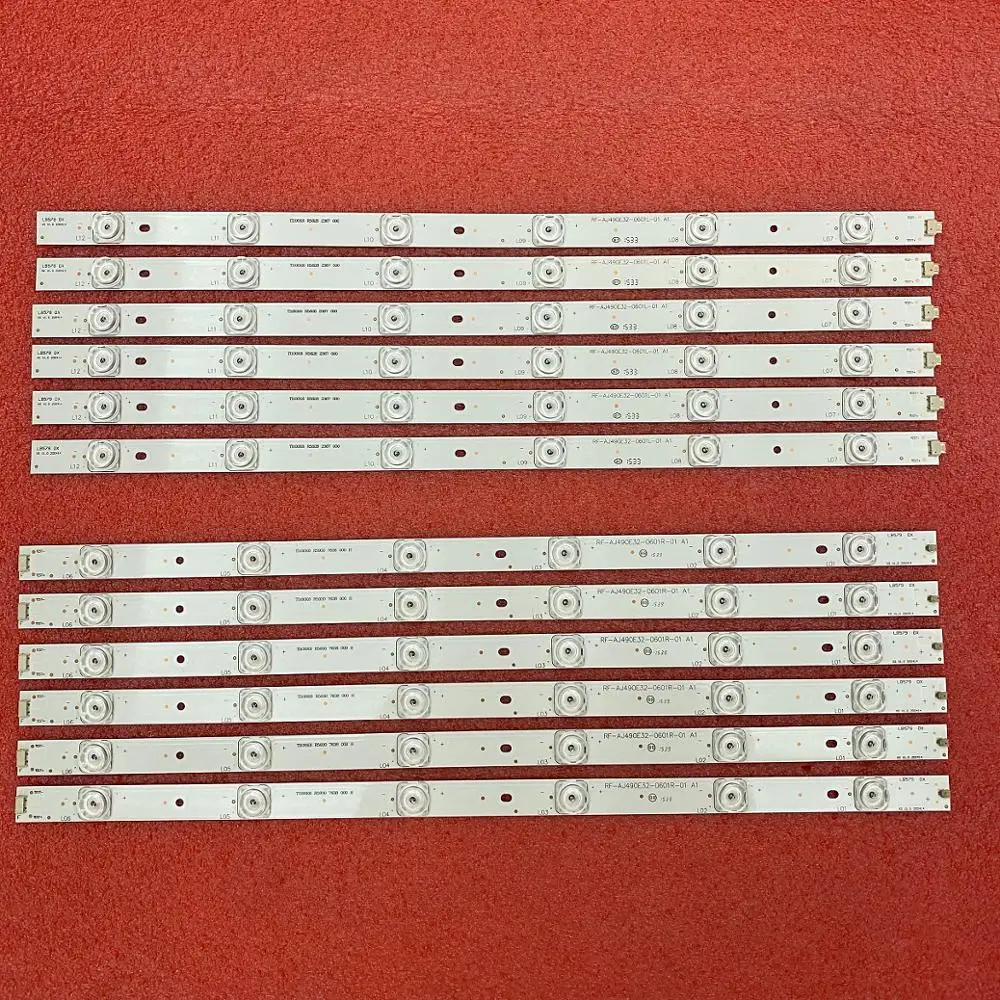 Pasek podświetlenia LED (12) dla Sharp RF-AJ490E32-0601R-01 LC-49CFF5001K LC-49CFE6032E LC-49CFE5002E LC-49CFE6031K LC-49CFE6032K