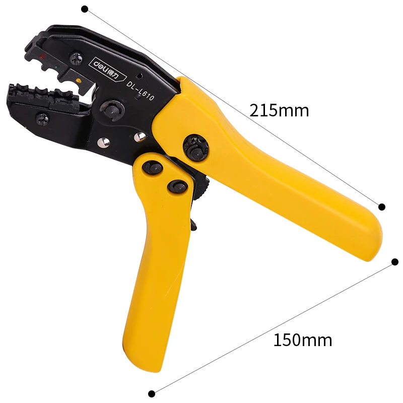 deli Crimping Pliers Clamp Tool Cap/coaxial Cable Terminals Kit 0.5-1.5 1.5-2.5 4-6 Multi Functional Carbon Steel Hand Tools