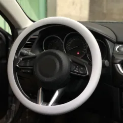 Car Silicone Steering Wheel Cover For FIAT 500 Tipo Punto Freemont Cross Coroma Panda Idea Palio Fastback Fullback Strada