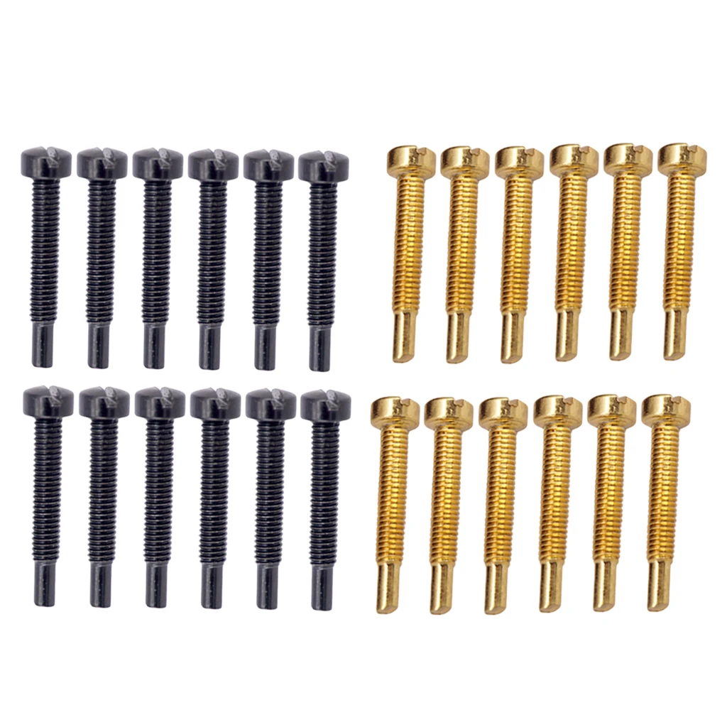 12 Pcs Iron Electric Guitar Humbucker Polepiece Mounting Screws Guitar Humbucker Screws