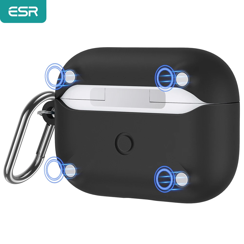 ESR for AirPods 2021 Magnetic Case Wireless Charging for AirPods 3rd Protective Case Keychain Silicone Cover Earphone Funda Case