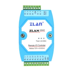 2 AI 4 DI 4 DO 이더넷 RS485 IO Modbus TCP RTU 4 채널 A/D 수집 i/o 모듈, 아날로그 디지털 입력 출력 릴레이 ZLAN6042