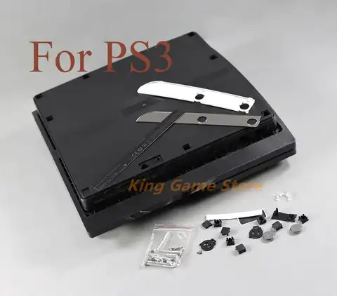 1set For playstation 3 PS3 Slim high quality White Black Full Housing Shell Case With Parts for PS3 Slim
