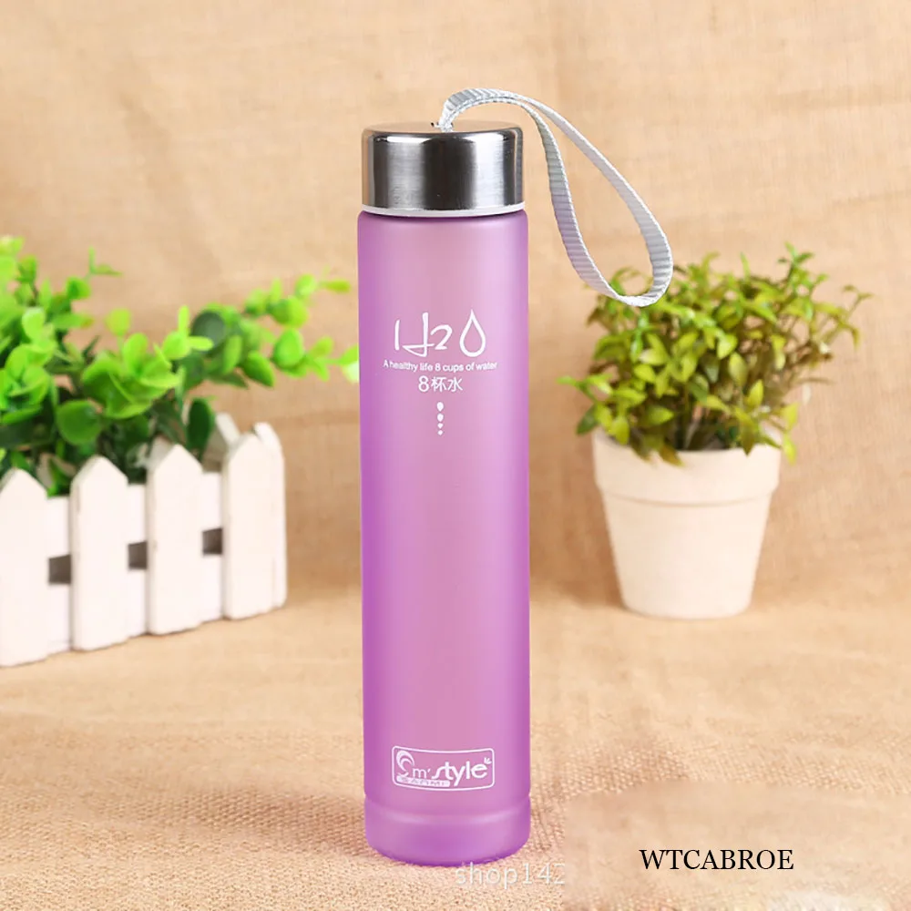 280ml My Eco-Friendly leak Proof Sports Plastic Water Bottle For Girls Portable Leak-proof Tour Hiking Jug Bottles Waterbottle