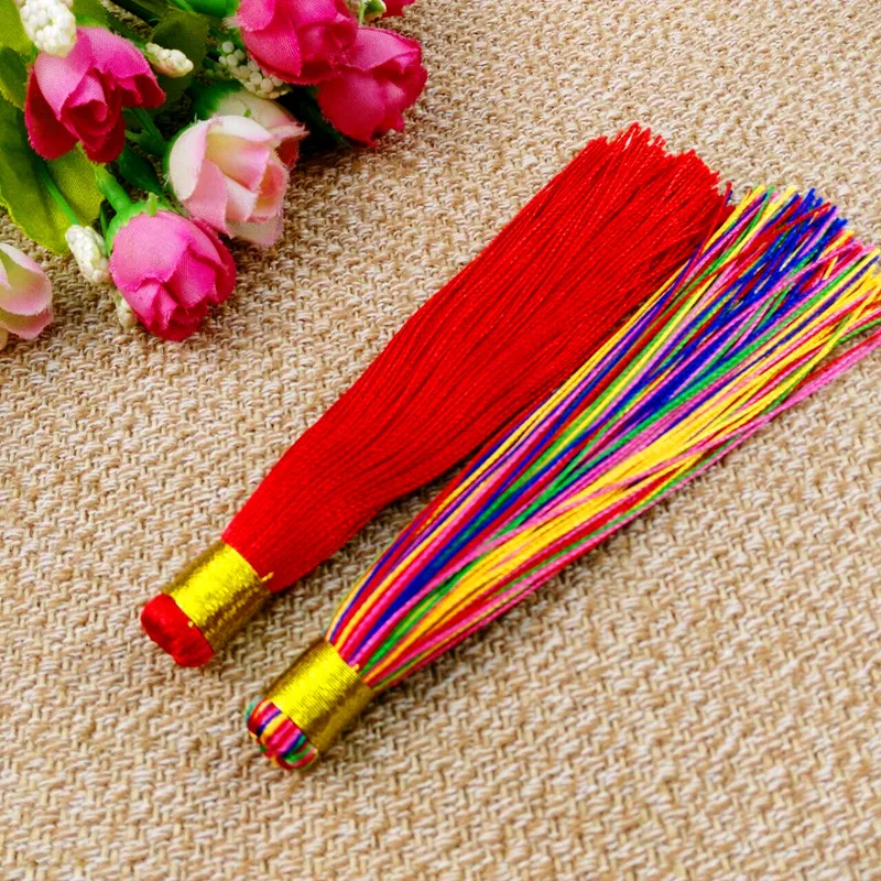 12CM Bangjin Line Colored Spike Pure Hand-made Direct Current Delicate Five-color Chinese Knot Suspension