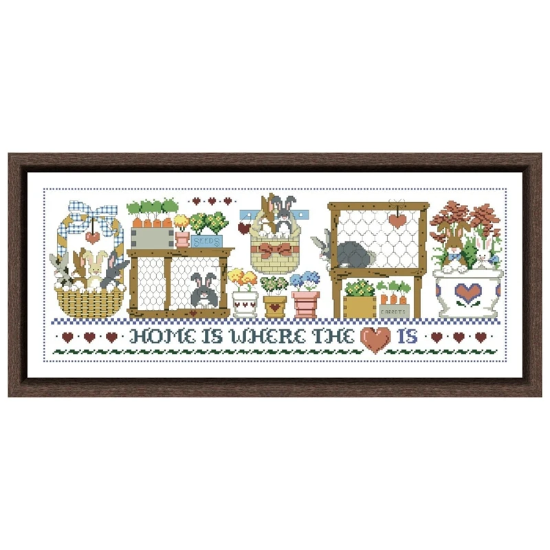 Home is where the love is cross stitch kit aida fabric 18ct 14ct 11ct unprint canvas cotton thread embroidery needlework sets