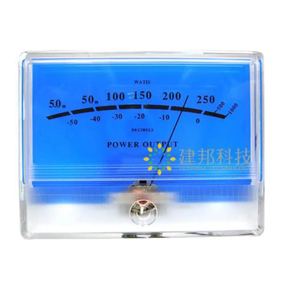 VU DB Meter Power Discharge Flat Meter Preamp Audio Power Meter Head with Backlight