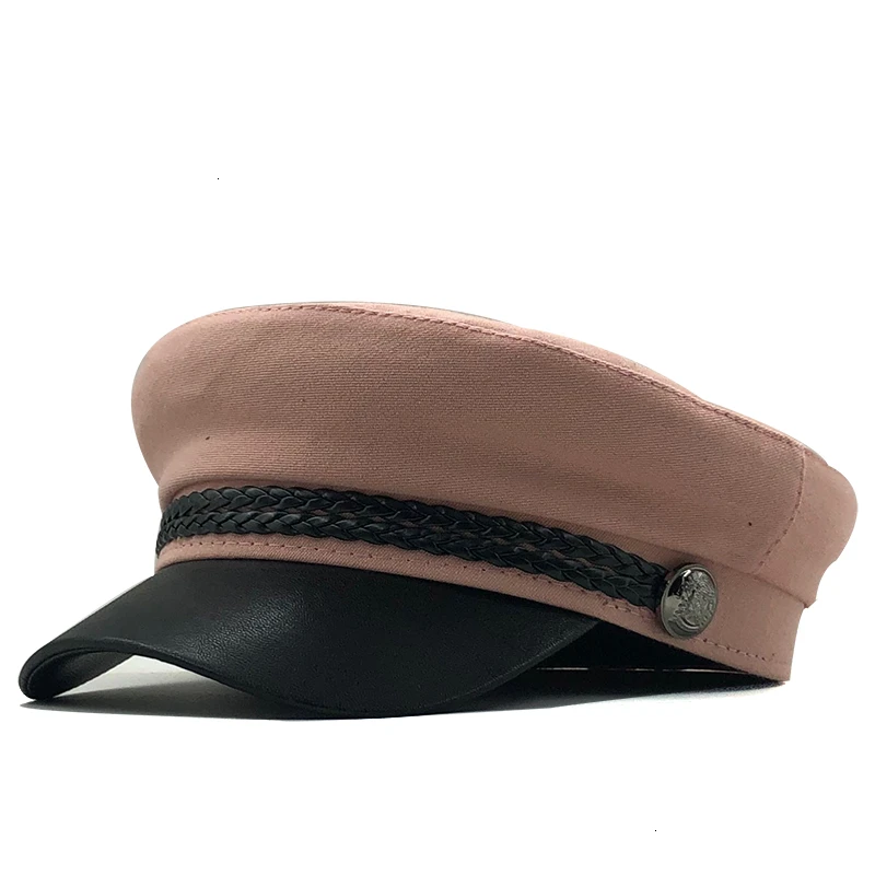 New High Quality Casual Military Cap Man Woman Cotton Beret Flat Hats Captain Cap Trucker Vintage Black Sport Dad Bone Male