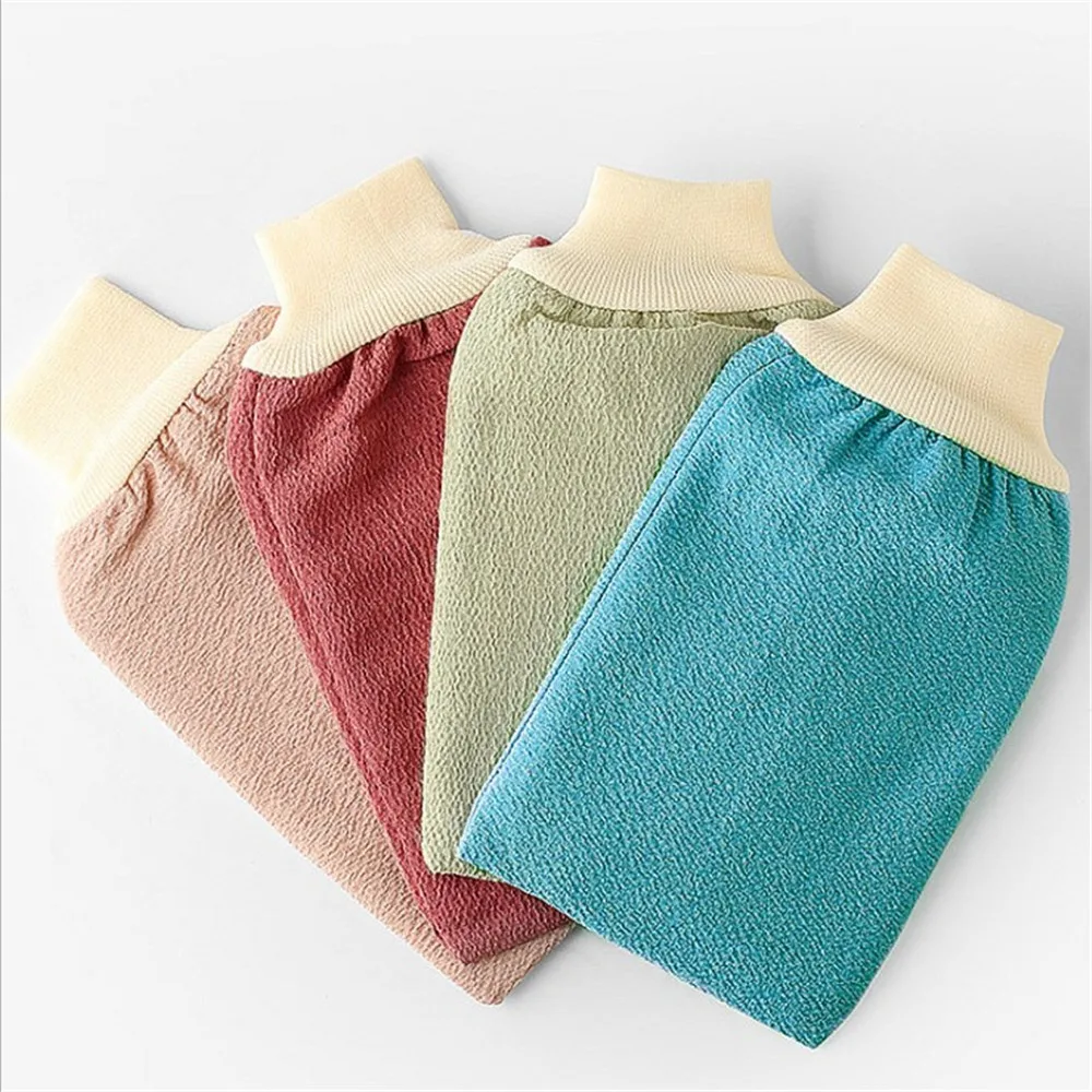 Bath Scrub Glove Exfoliating Body Facial Tan Massage Glove Exfoliator Glove Random Color Bath Shower Wash Hot