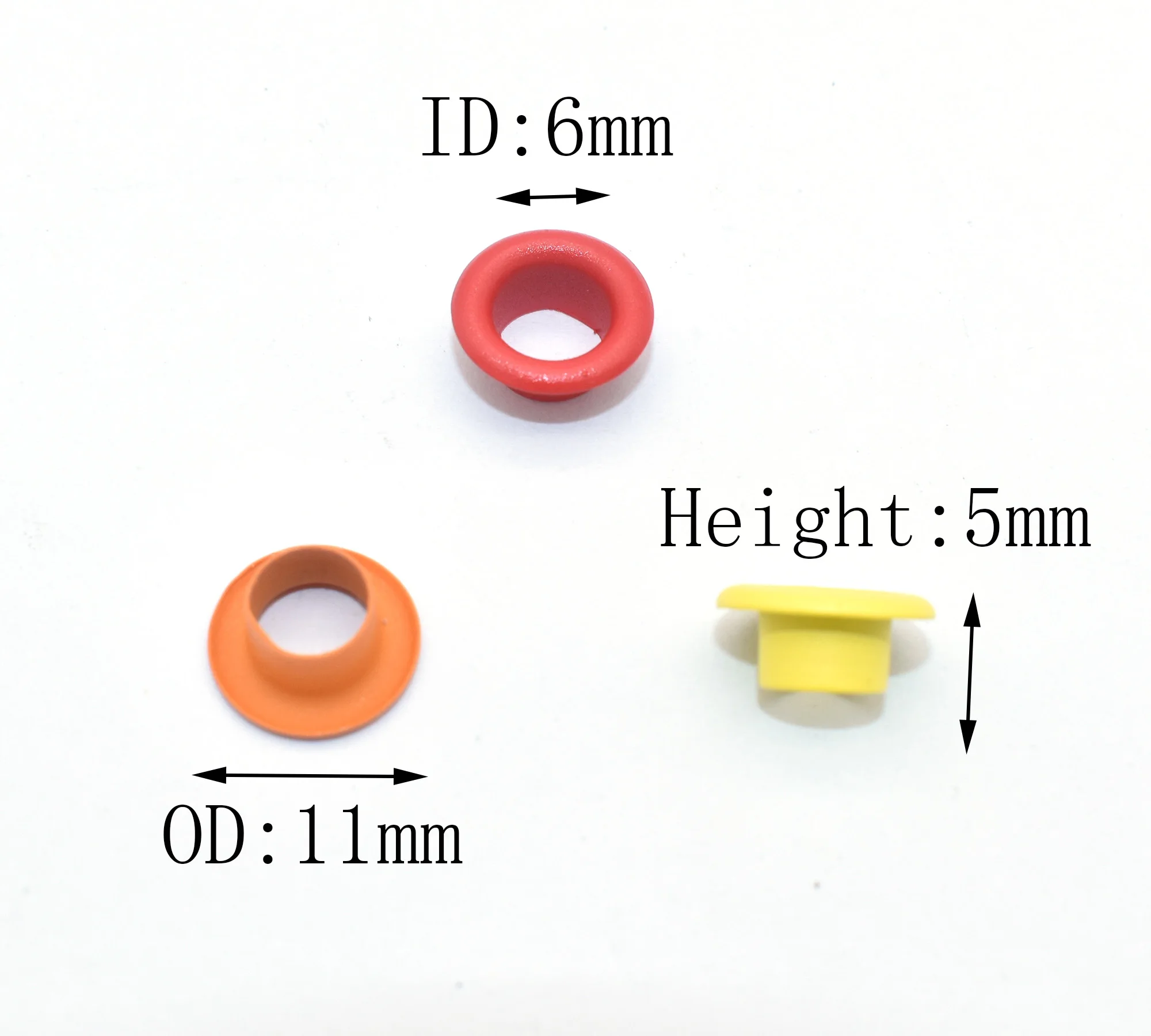 Eyelet Grommet 6mm Iron Eyelet Red/Yellow/Orange Eyelet DIY Leather Craft Shoes Accessories Sewing Bag Purse Handbag Hardware