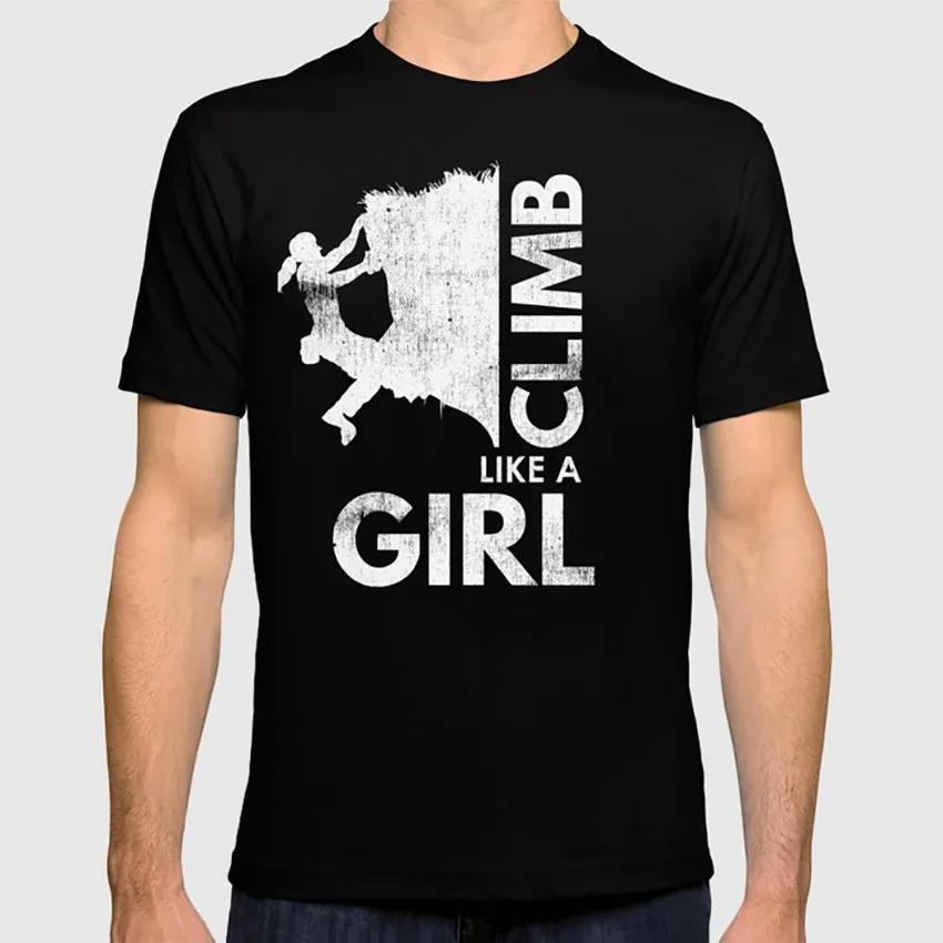 Climb Like A Girl Climbing Advernture T Shirt Backpacking National Park