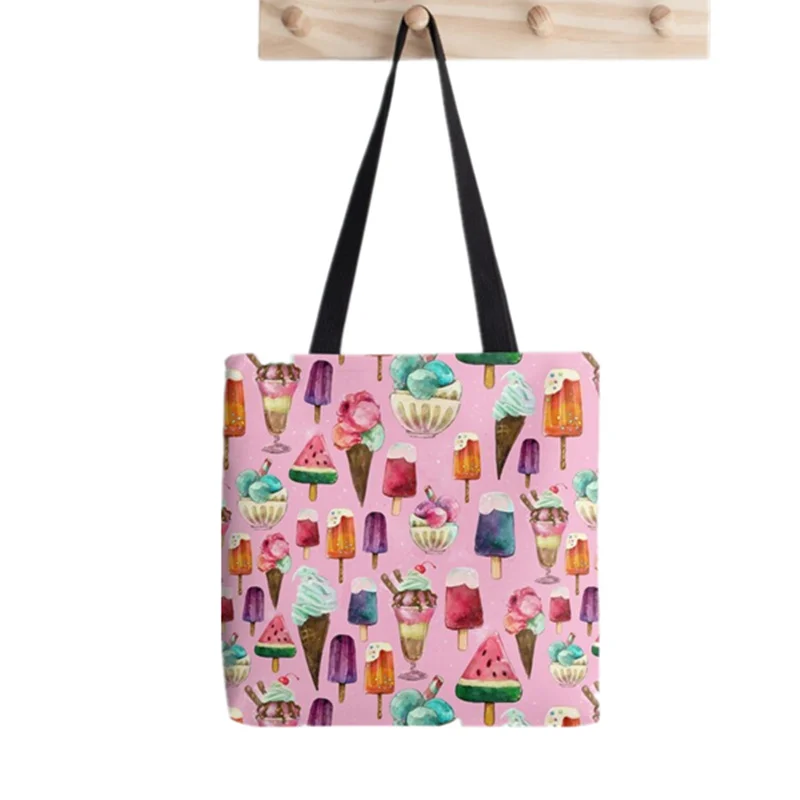 2021 Shopper Happy Haunts Tote Bag Printed Tote Bag women Harajuku shopper handbag girl Shoulder shopping bag Lady Canvas Bag