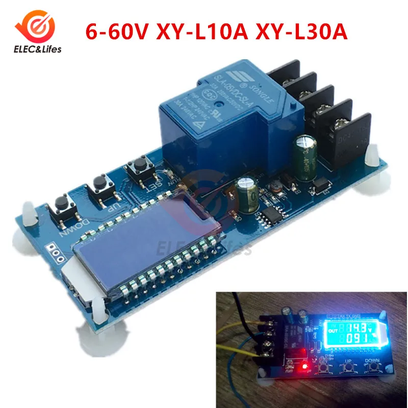 20A 30A 6-60V Lead-Acid Lithium Battery Charger Control Module Automatic charging control Overcharge Protection Board 12V 24V