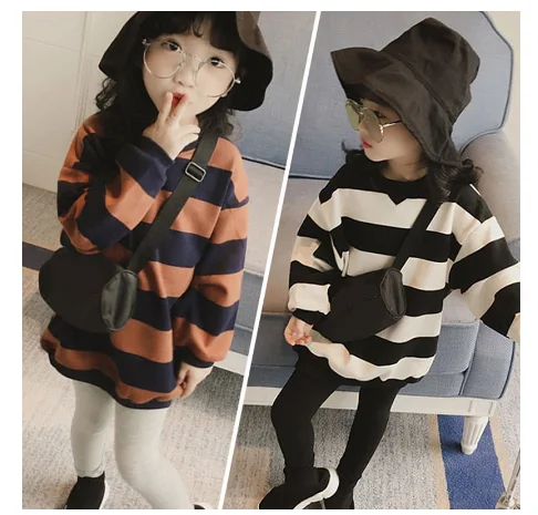 

Girls Hoodies 2019 Baby Girl Clothes Spring Autumn Children Hoodie for Girls Sweatshirt Stripes Kids Long Sleeve Tops T Shirts