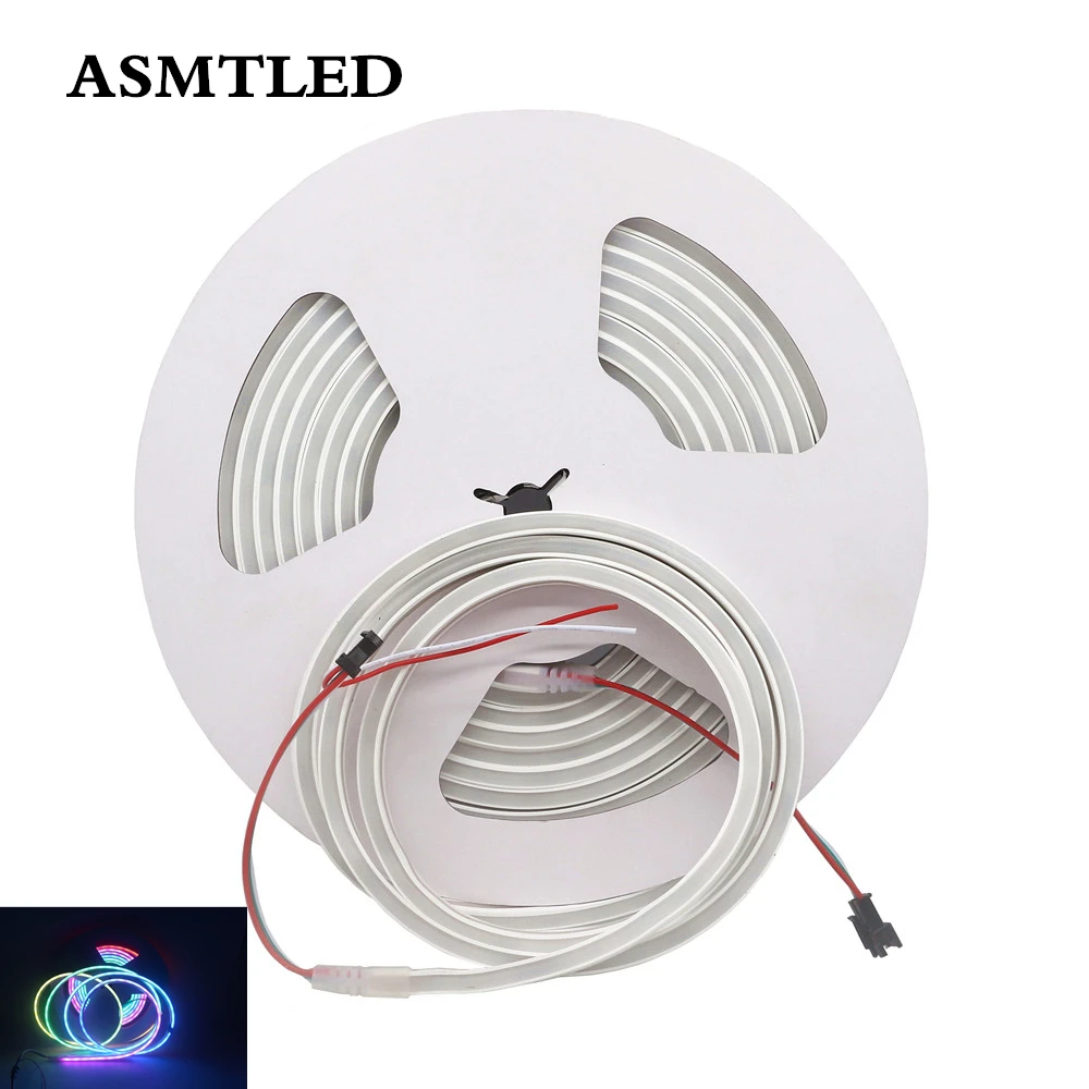 5M/Roll 5050 RGBW Pixel Silica Gel Neon LED Strip light 12V 6A 72W WS2811 60LEDs/M IP65 Waterproof Magic Color LED Lamp Article