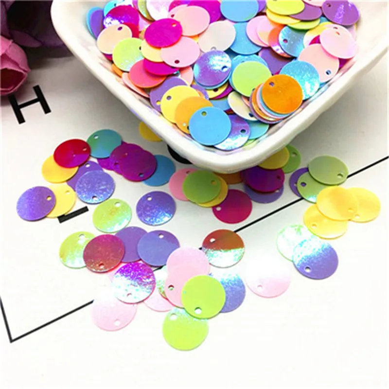 20g 10mm 15mm 20mm 30mm Flat Round Loose Sequins Paillettes Sewing Wedding Crafts, Women DIY Accessory, Lentejuelas Para Coser