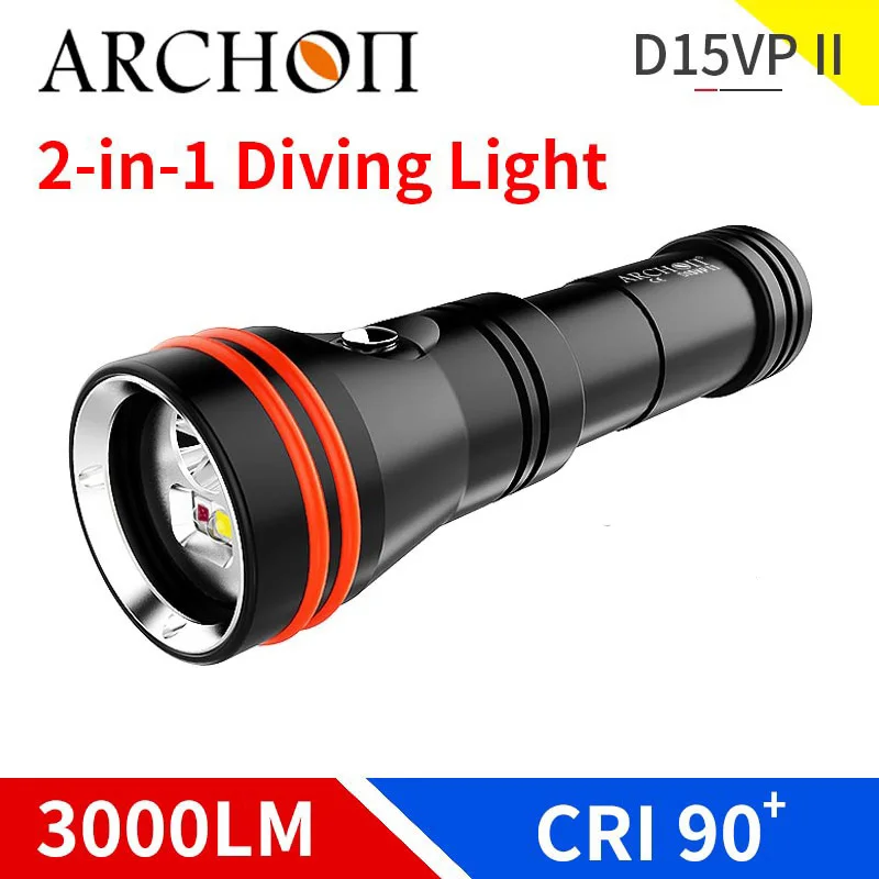 archon mergulho video luz d15vp ii w21vpii mergulhador subaquatico lanterna led max 3000 lumens lanterna impermeavel carregamento usb 01