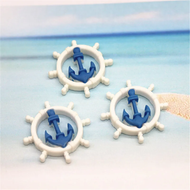 10-20pcs Cute Resin Marine Beach Style Sailboat/Anchor/Helm/Surfboard /Seagull Miniature Flatback  DIY Craft Home Decoration