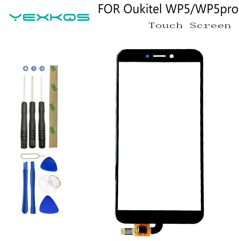 5.5 Cal nowy ekran dotykowy dla Oukitel WP5 Panel dotykowy przedni szklany Digitizer dla Oukitel WP5 Pro ekran dotykowy przednia soczewka czujnik