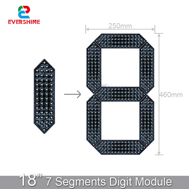 

18 Inch Outdoor Waterproof 7 Segments LED Display Led Digital Board Display Signs For Gas Price Station