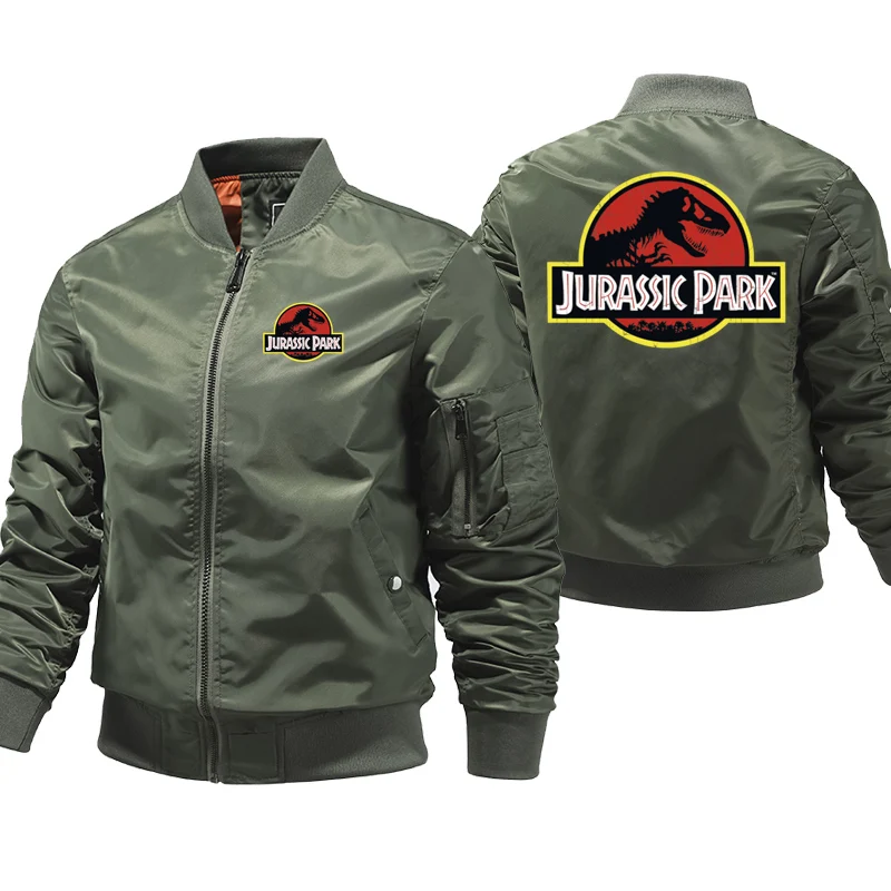 Jurassic Park Bomber Jackets Men Dinosaur Ma-1 Air Thick Pilot Jacket Thick Coat Windbreaker Zipper ceketler casacas Coats