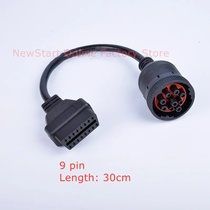 Heavy Truck Diagnostic Tool Cable to OBD  J1939 6 Pin 9 Pin