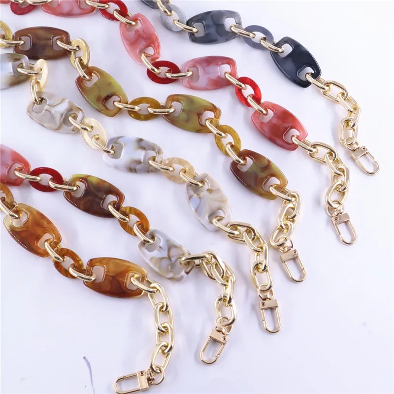 

bags chains handbag accessories plastic new design pig nose acrylic resin bag chain shoulder chains