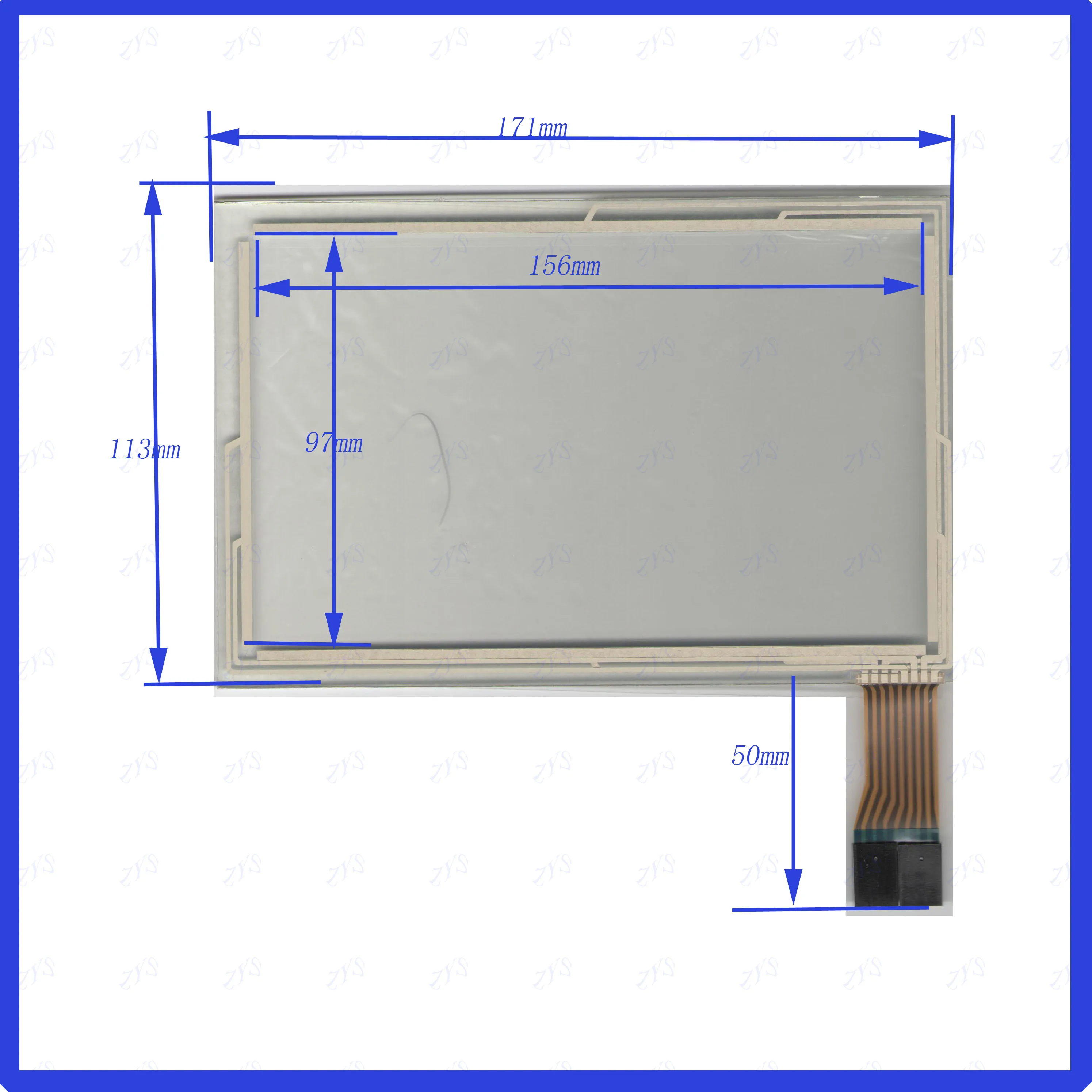 171*113mm  7inch  8lines For Car DVD Industrial application touch screen panel  this is compatible  TouchSensor FreeShipping