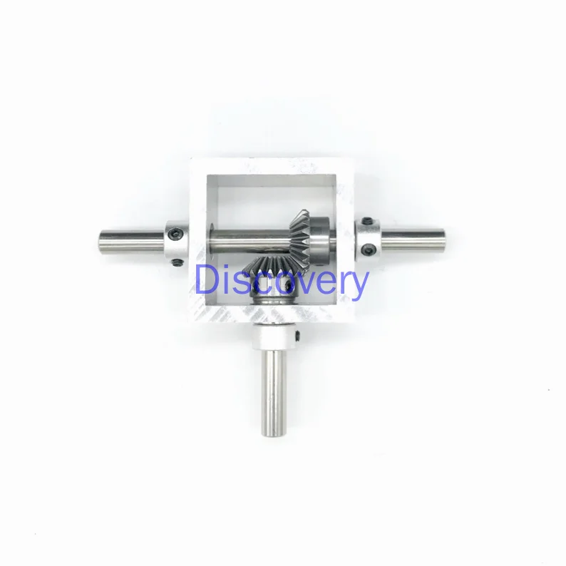 

90 Degree Right Angle Transmission Reversing Gearbox Small Bevel Gear Angle Device 1:1 Mechanical Module Dual Output Shaft