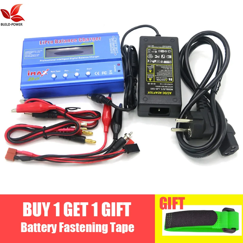 IMAX B6 80W Battery Charger Lipo NiMh Li-ion Ni-Cd Digital RC IMAX B6 Lipro Balance Charger Discharger + AC POWER 12V 5A Adapter