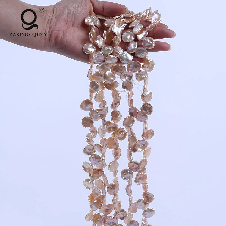 Natural Pink Baroque Natural Reborn Keshi Pearl Strands