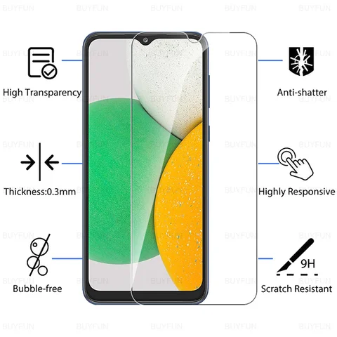 Чехол из закаленного стекла, 3 шт., для Samsung Galaxy A03 Core 6,5 дюйма, защитная пленка для экрана Samsung A03Core A03S A 03, защитная пленка