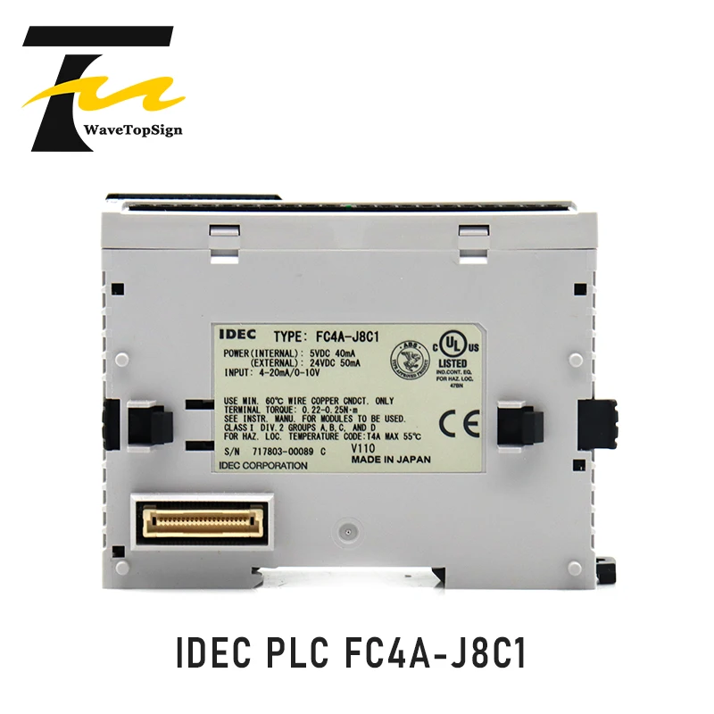 IDEC PLC FC4A-J8C1 Analog I/O Module 8 inputs FC4A-J8C1 Voltage 0 to 10VDC Current 4 to 20mA Ladder Refresh Type