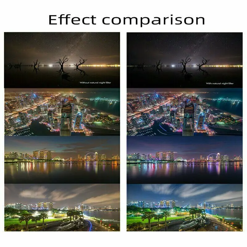 49 52 58 62 67 72 77 82 86mm Natural Night Light Pollution Lens ilter Light Pollution filter  for Canon Nikon FUji Sony