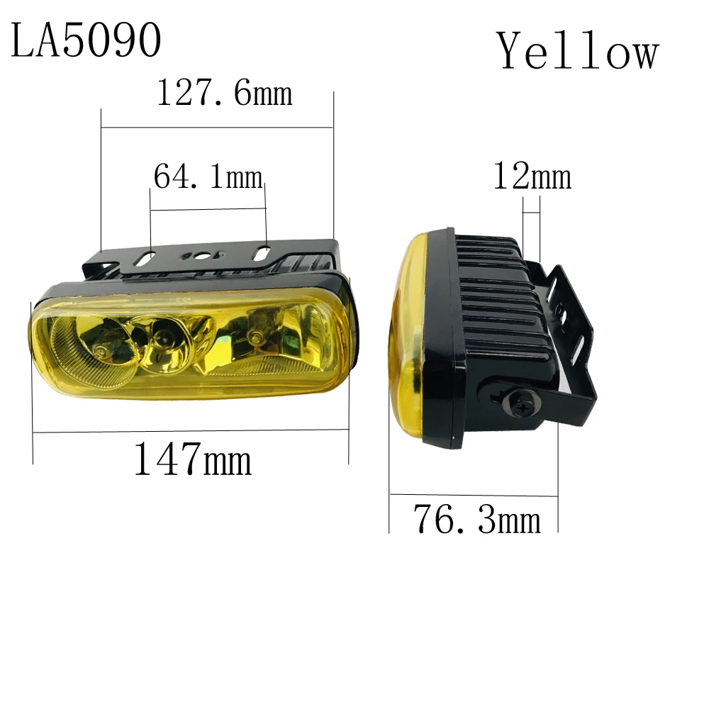 Universal Fog Light Car Front Bumper Automobile Roof Install Home Boat Use Crystal lamp High Quality 3 Color