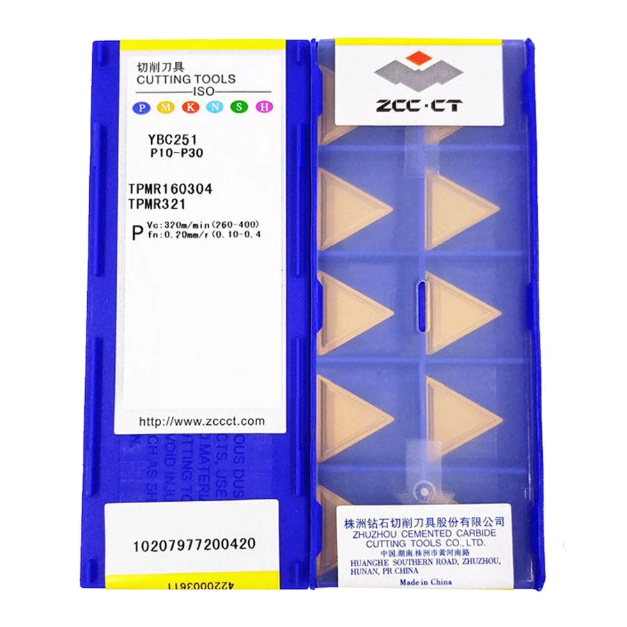 Inserção do Carboneto de Zcc.ct Inserções de Tpmr Tpmr110304 Tpmr110308 Tpmr160304 Tpmr160308 Ybc251 Ybm251