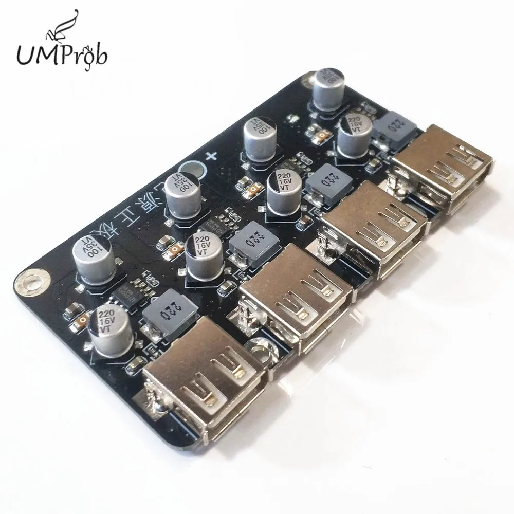 4-Channel USB 12V24V  Fast Charging  Output Module For QC3.0 Step-Down Power Module Converter Telephone Module Board