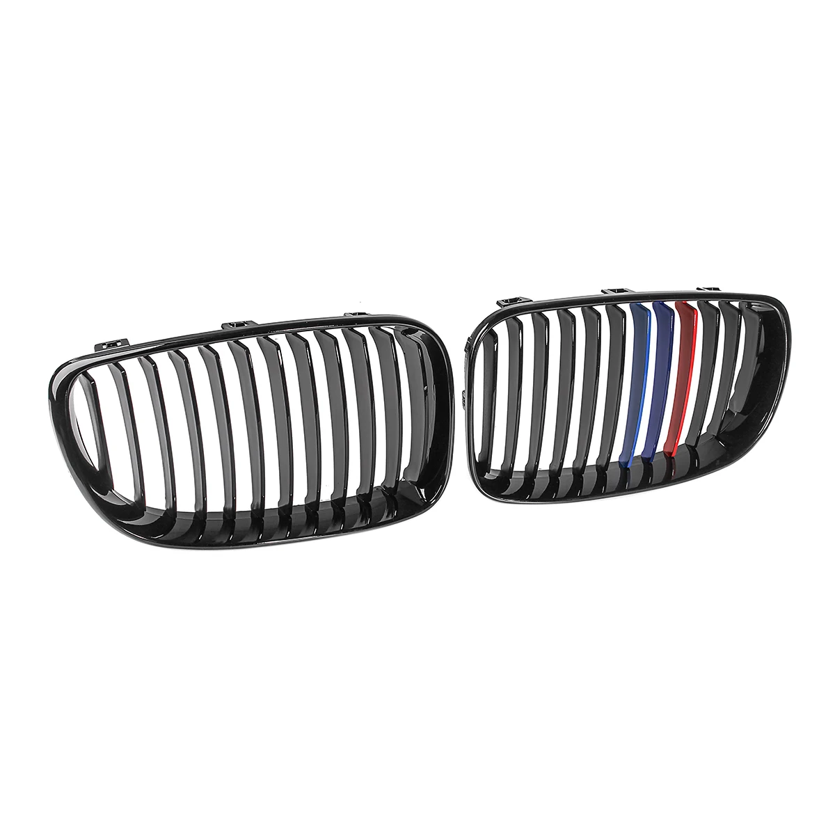 

1 Pair Gloss Black M-Color Front Kidney Grilles For BMW E81 E82 E87 E88 118i 125i 135i 130i 120i 128i 2005-2015 2012 2011 2010