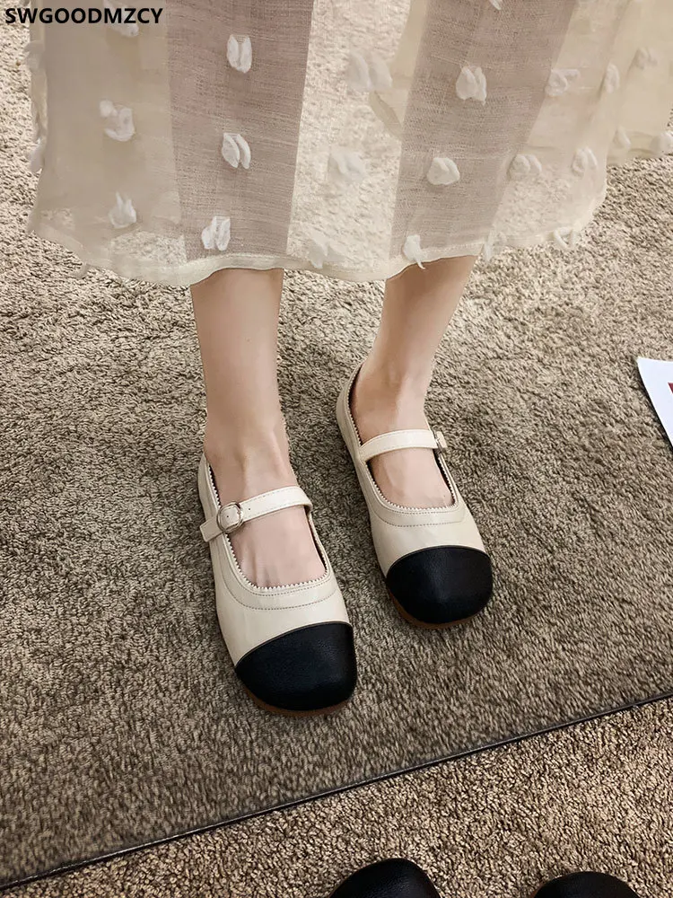 Mokasyny damskie skórzane buty na co dzień wsuwane buty damskie buty z palcami damskie buty na płaskim obcasie 2024 kobiety Zapatos De Mujer Zapato