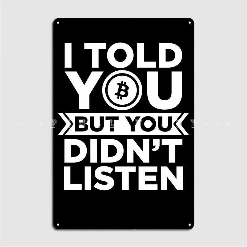 Bitcoin Btc Crypto Gifts Poster Metal Plaque Cinema Kitchen Cinema Customize Painting Décor Tin Sign Posters