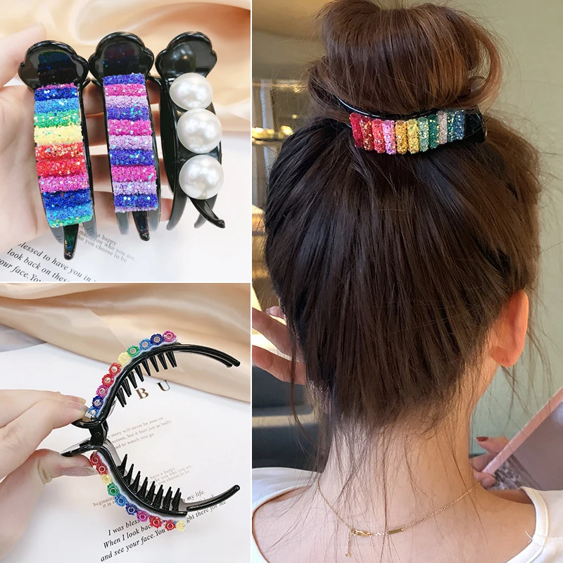 Jepit Rambut Jepit Rambut Akrilik Plastik Mutiara Jepitan Rambut Jepit Rambut Aksesoris Rambut Wanita untuk Anak Perempuan