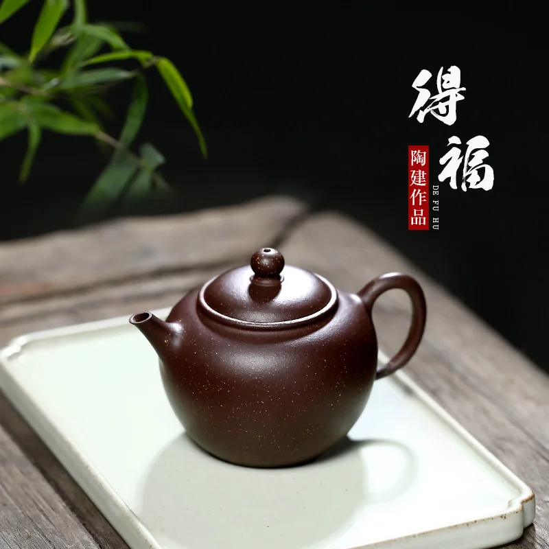 |Yixing famous craftsmen TaoJianChun TaoYuan 】 manual recommended blessed tea purple clay pot of 150 cc