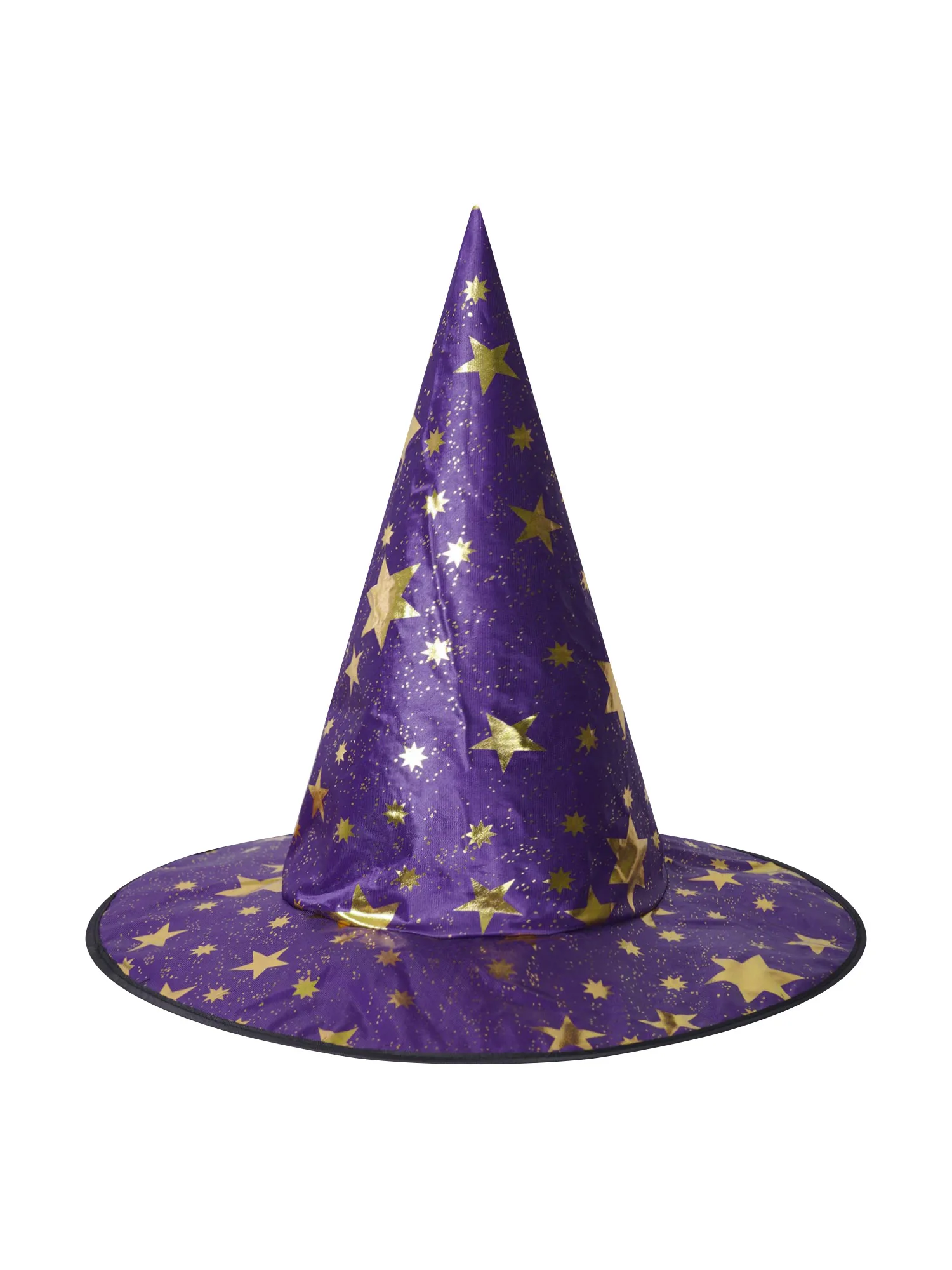 Kids Witch Costume Halloween Wizard Cloak Cape with Pointed Hat and Pumpkin Bag Set Carnival Cosplay Party Magician Outfit