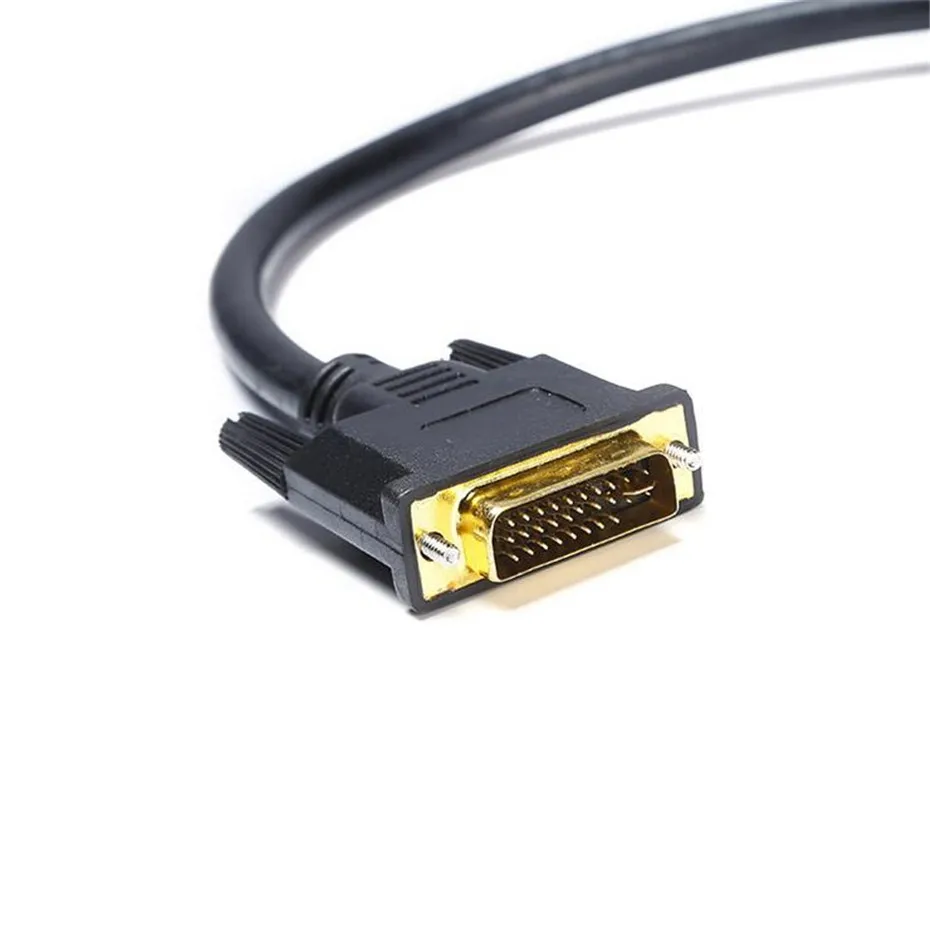 DVI-I 24 + 5 do wideo VGA Adapter kabel konwertera DVI do 15Pin męski na żeński aktywny Adapter 1080P do projektora 0.3m