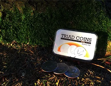 Triad Coins (Morgan version) by Joshua Jay Magic Tricks Clsoe Up Disappearing Coins Magia Illusion Gimmick Props Accessaies