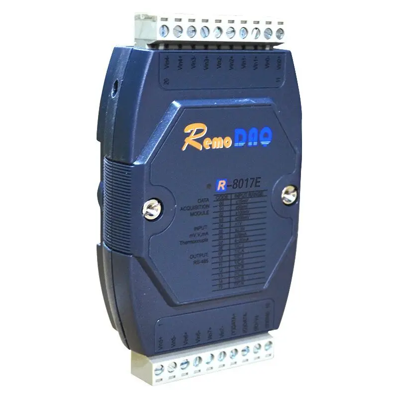 R-8017E 8-channel differential analog input supporting Modbus protocol and ASCII protocol