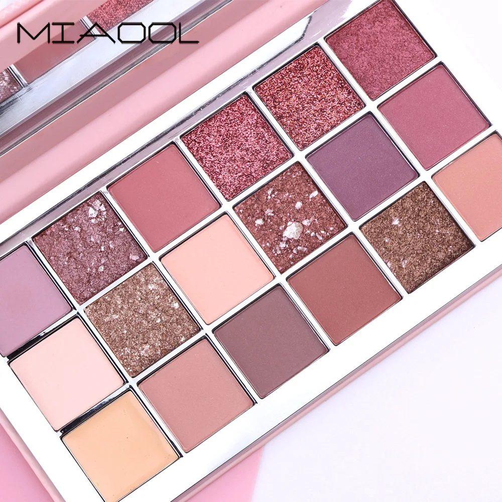 MIAOOL-sombra de ojos compacta, 18 colores, Adenium Obesum, brillo nacarado, luz polarizada mate, maquillaje multicolor, regalo cosmético