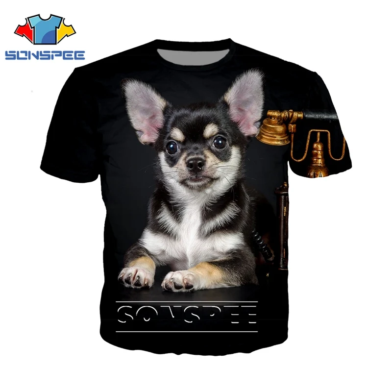 Anime 3D Print T Shirts Men Women Animal Dog Chihuahua Tops Fashion T-shirts Kids Harajuku Sexy Rock Tees Funny Homme Clothing