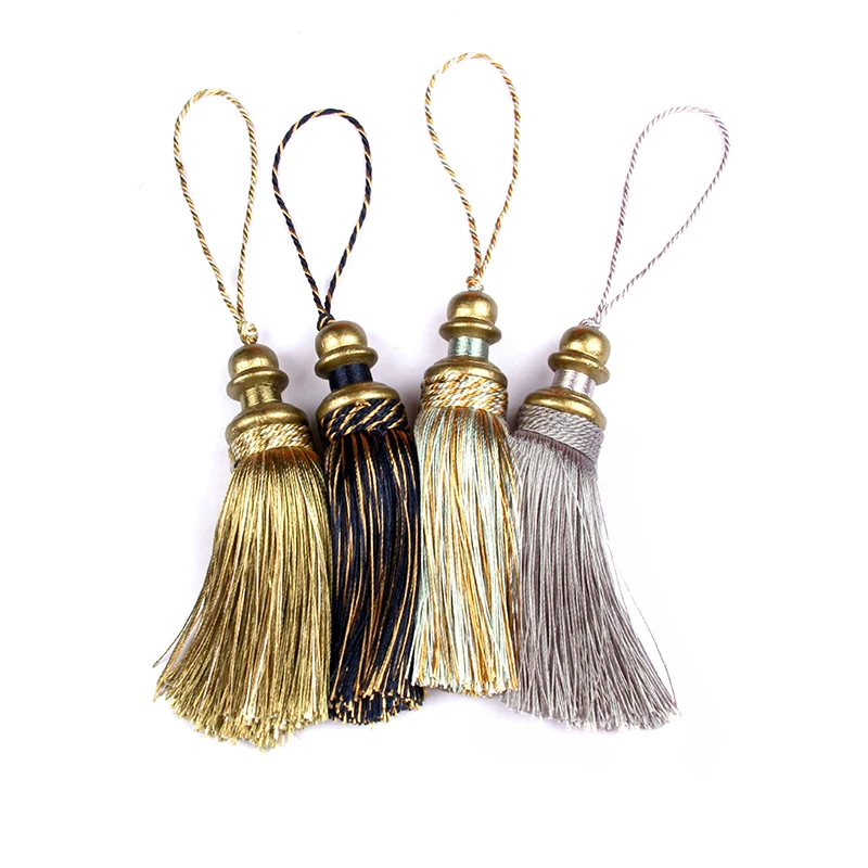 BEL AVENIR 1Pc Tassel Hanging Pendant Home Decor Handmade Hanging Ball Tassels Fringe Curtain Accessories Elegant Spike